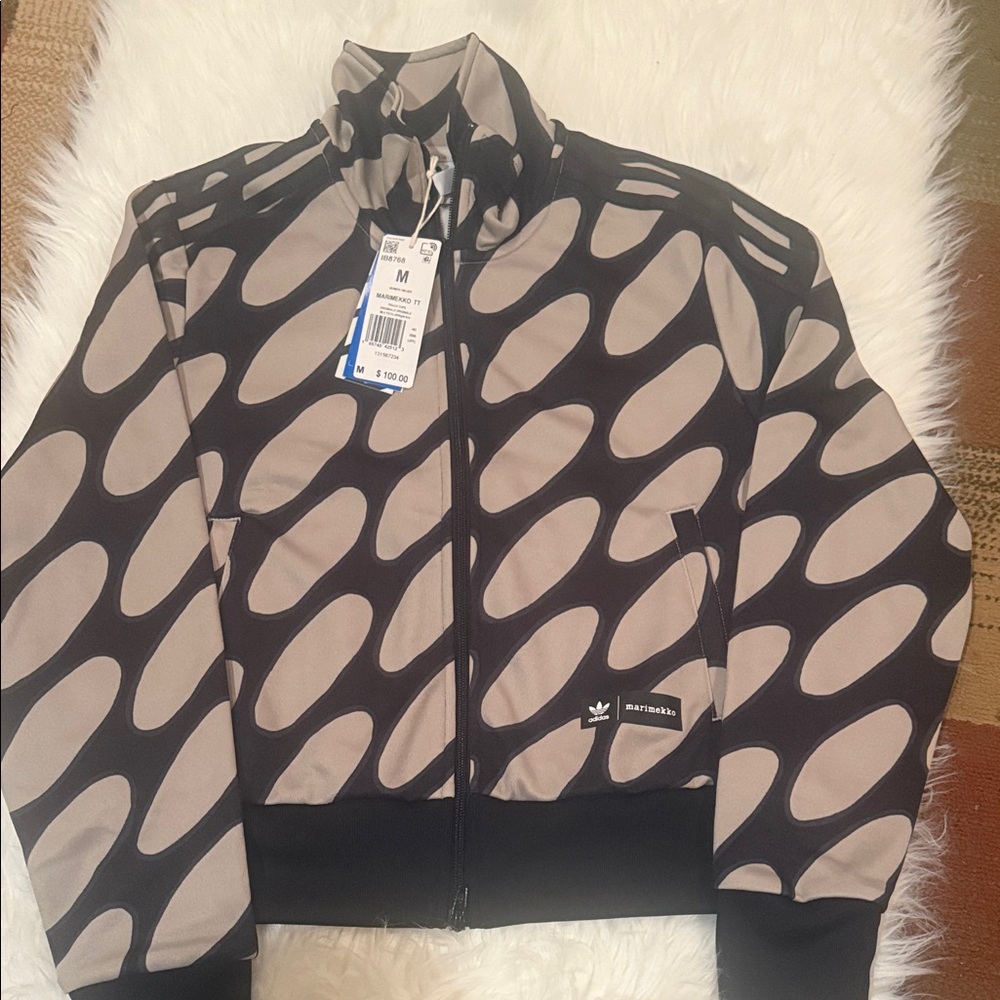 Adidas Monochrome Patterned Jacket